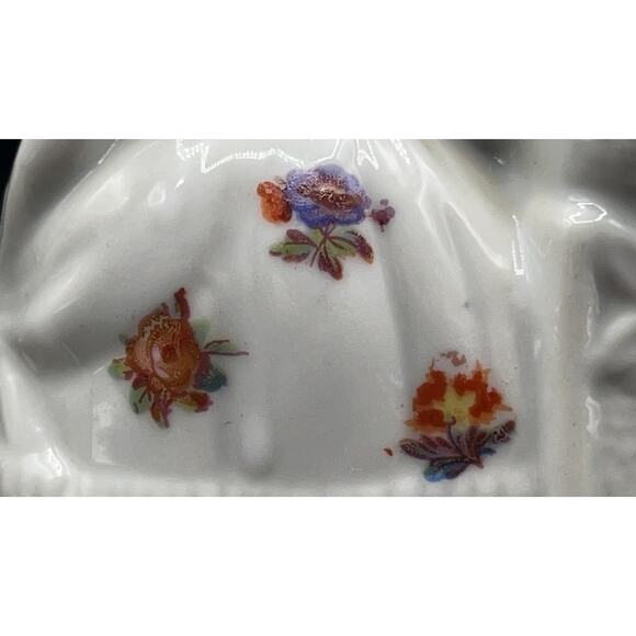 VTG Japanese Porcelain Colonial Man & Woman Bookends Hand-painted w/ 22K Gold - Picture 11 of 16